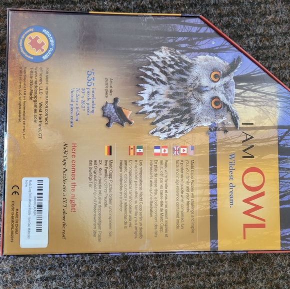 BRAND NEW โI Am Owlโ Head Shaped Jigsaw Puzzle By MaddCapp Puzzles 550 Pieces - Picture 5 of 5